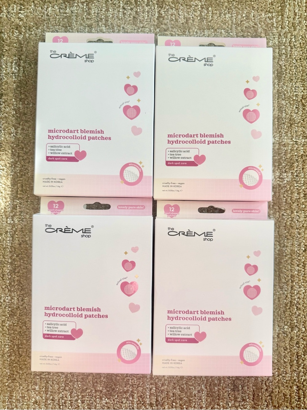 Heart-Shaped Patches The Crème Shop 4 Packs